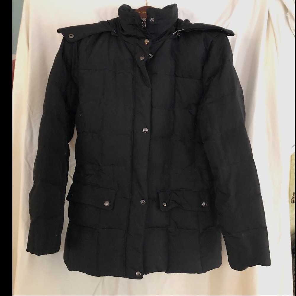 IZOD Black Down Hooded Jacket